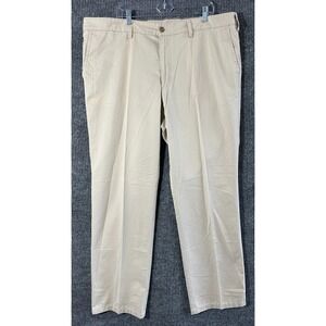 Camel Active Mens Chino Pants Size 43 Beige Flat Front Casual Mid Rise